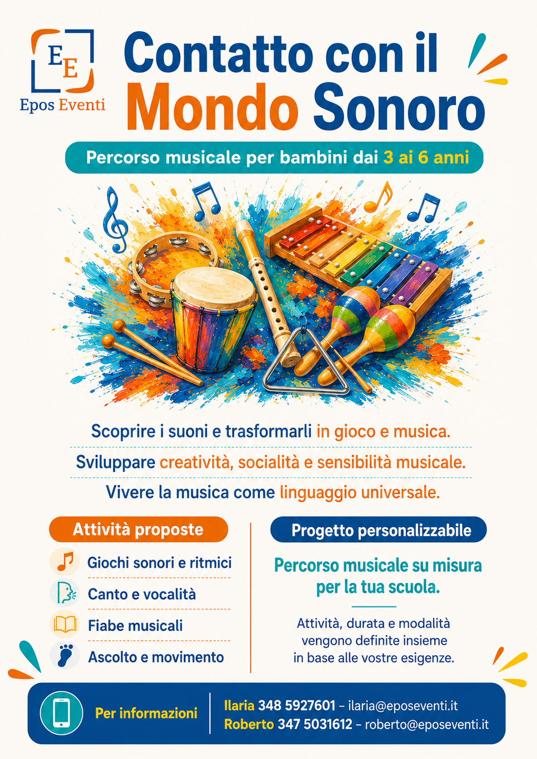 Locandina del progetto Contatto con il Mondo Sonoro