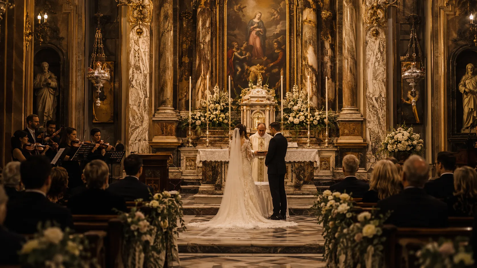 Ingresso degli sposi in chiesa